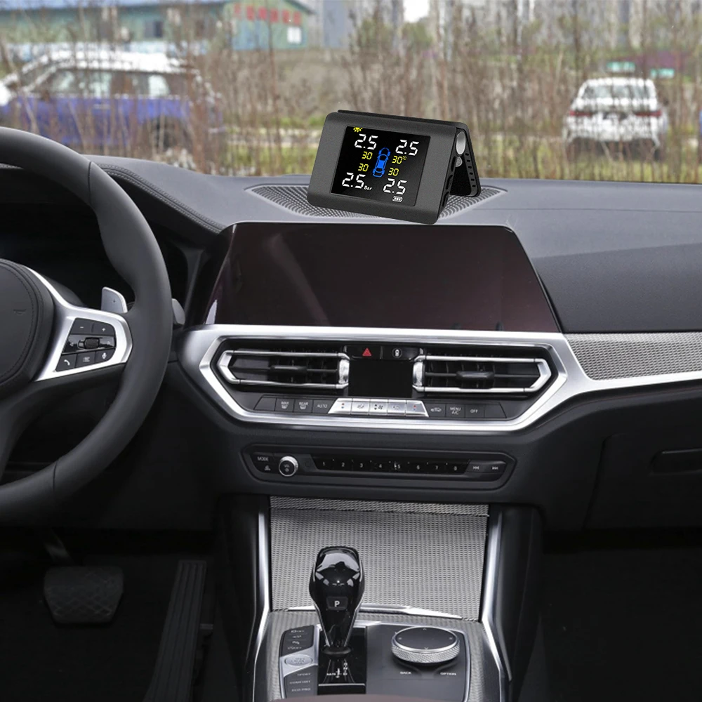 Система контроля давления в автомобильных шинах С 4 Внешними или встроенными Датчиками Со Светодиодным дисплеем Solar Power TPMS 4