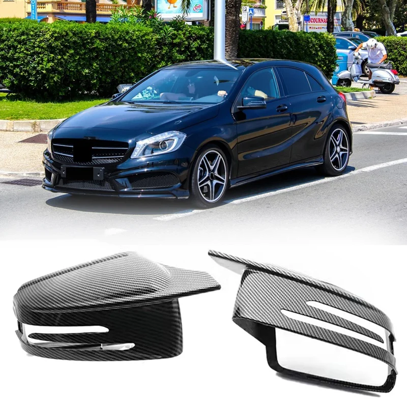 Чехлы для автомобильных зеркал заднего вида из углеродного волокна для Mercedes-Benz W204 E, W212, W176, W246 CLS C218 GLA X156 1