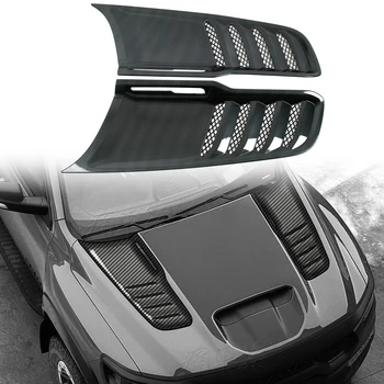 для Ram TRX 2021-2023 Накладка центральной решетки радиатора из углеродного волокна ABS Пластик 2шт