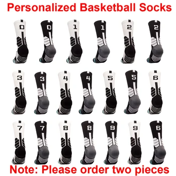 Персонализированный Спортивный Носок Профессиональный Баскетбольный 1ШТ Носки Для Фитнеса Беговой Носок Дышащий Футбольный Meias Men DIY Number