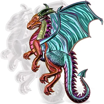 Подвеска в виде щита дракона, настенное украшение, силиконовые формы, Статуя животных 