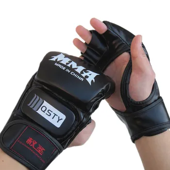 Профессиональный набор кулаков для тренировок по ММА, перчатки для песочницы, перчатки для бокса с мешками с песком, боксерские перчатки на полпальца, мужские, взрослые, детские, Боевые действия