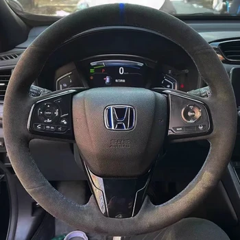 Чехол на руль автомобиля своими руками из мягкой замши для Honda CRV CR-V Clarity Civic Civic 10 2016 2017 2018 2019 Обертывание чехла на руль