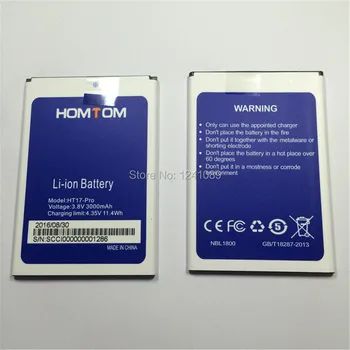 100% оригинальный аккумулятор HOMTOM HT17 /HT17 pro battery 3000mAh Оригинального качества Аккумулятор мобильного телефона оригинального качества
