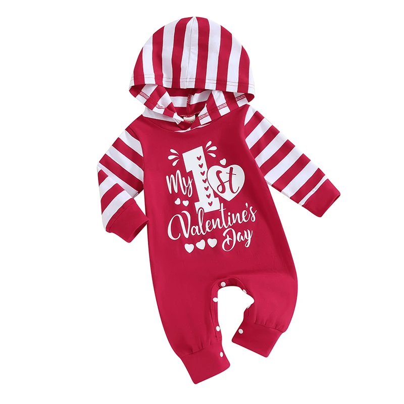 Комбинезон для маленьких девочек с рюшами на шее и принтом в виде сердца, осенне-зимняя одежда для новорожденных 2