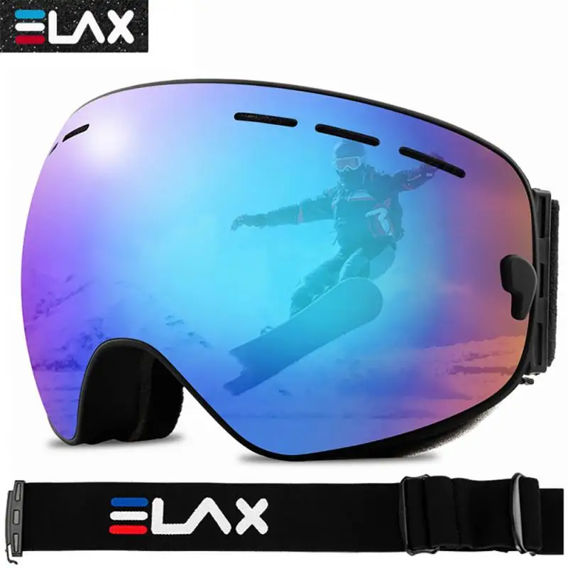 Профессиональные лыжные очки Мужские Женские Противотуманные Цилиндрические Лыжные очки с защитой от ультрафиолета Зимние виды спорта для взрослых Сноуборд Gafas Ski 3