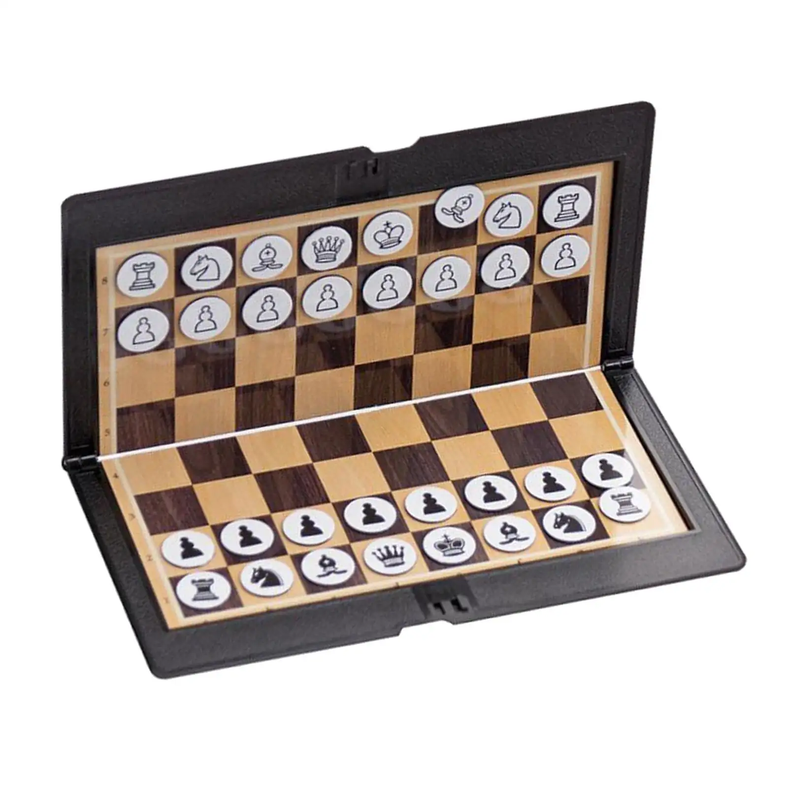 Складной шахматный набор для мини-турниров, портативный карманный кошелек для игры в шахматы 4