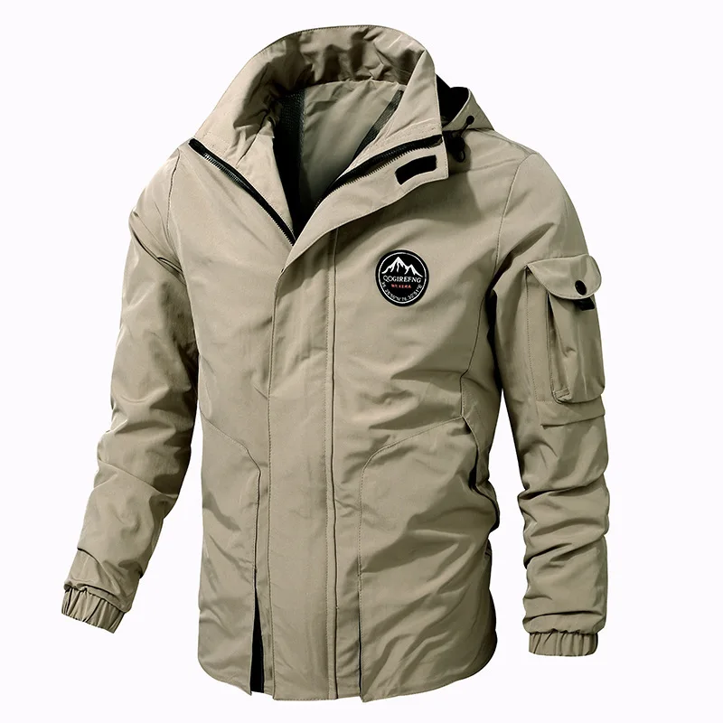 Повседневные куртки для мужчин Techwear Ветрозащитные куртки с капюшоном 2023 Осенне-зимняя уличная одежда Oversize 8XL 0