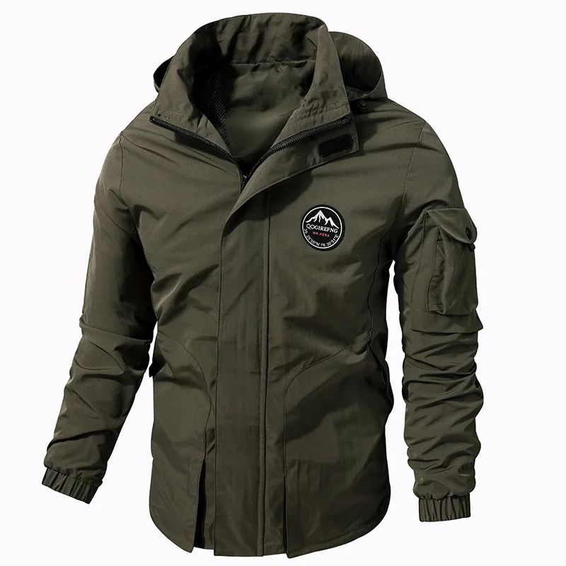 Повседневные куртки для мужчин Techwear Ветрозащитные куртки с капюшоном 2023 Осенне-зимняя уличная одежда Oversize 8XL 2