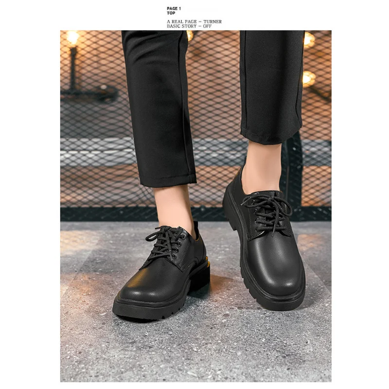 Обувь для костюма Мужская Черная Модная обувь в деловом стиле Мужская обувь Повседневная Кожаная обувь Мужские Ботинки Martin Британские Мужские Свадебные туфли Sh 5
