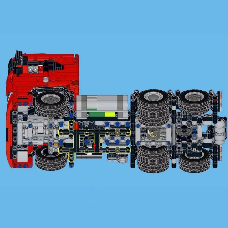 Новый MOC-120755 грузовик с S-образным прицепом, инженерная модель автомобиля, Радиоуправляемые строительные блоки с дистанционным управлением, набор кирпичей для игрушек, подарков на день рождения 3