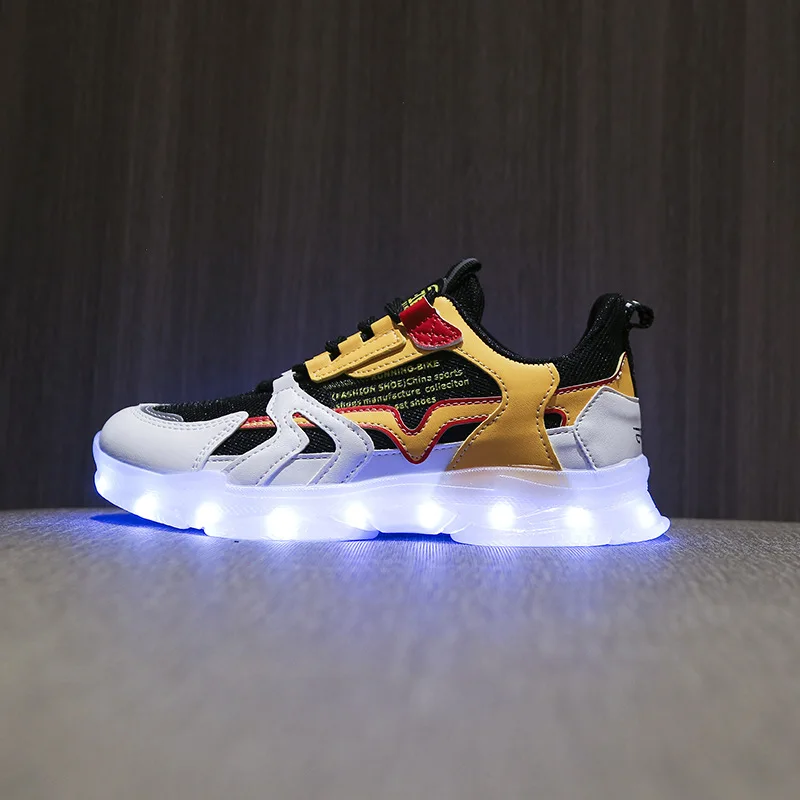 Мужская и женская модная обувь со светодиодной подсветкой для зарядки через USB, повседневная спортивная обувь для взрослых, обувь для уличных танцев 2