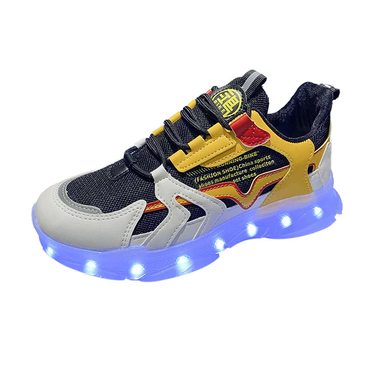 Мужская и женская модная обувь со светодиодной подсветкой для зарядки через USB, повседневная спортивная обувь для взрослых, обувь для уличных танцев 4