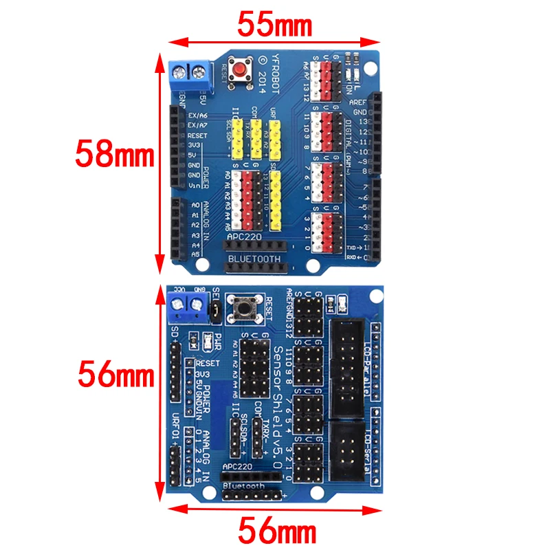 Плата расширения V5 Sensor Shield Щит Для Arduino UNO R3 V5.0 Электронный Модуль Sensor Shield плата расширения V5 1
