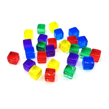 200шт прозрачных кубиков с гравировкой Акриловые пустые кубики Кубики D6 для вечеринок Кубики для настольной игры Челночный корабль