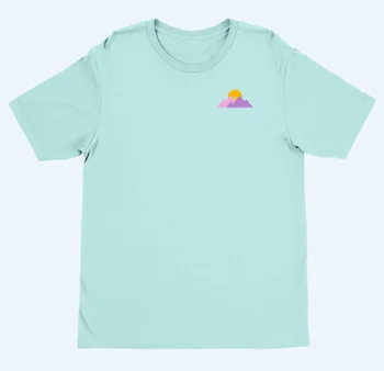 2022 Фиолетовая футболка в пастельных тонах Mountain, новая футболка с логотипом, футболка с коротким рукавом, повседневная одежда в стиле каваи Для женщин / мужчин