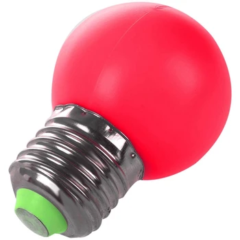 3X светодиодная лампа E27 теплого красного цвета, пластиковая лампа (мощность 0,5 Вт, красная)