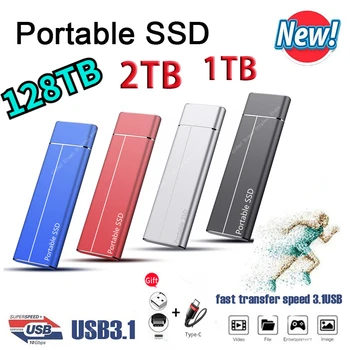 4 ТБ 2 ТБ 1 ТБ 500 ГБ Внешние Накопители Soild State Портативный SSD Высокоскоростной Интерфейс USB3.1 Type-C Диски Для Хранения Данных для Ноутбуков ПК