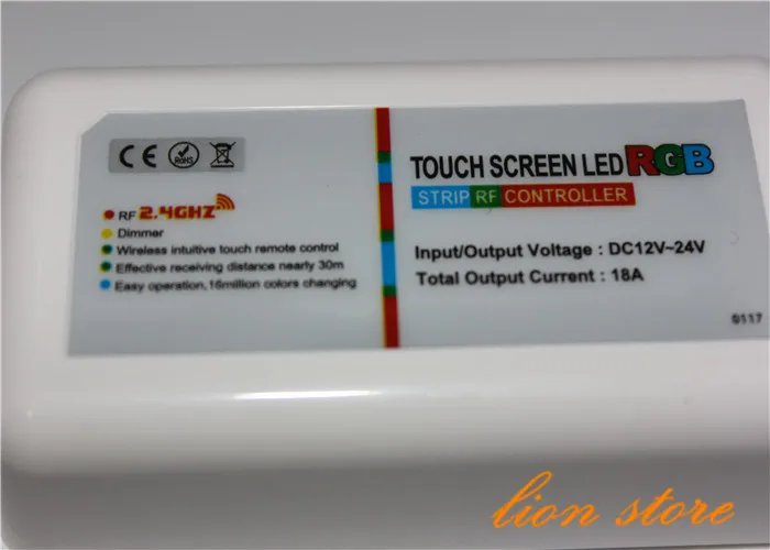 DC12-24A 18A RGB светодиодный контроллер 2.4 G сенсорный экран RF пульт дистанционного управления для светодиодной ленты/лампы/светильника, 1 компл./лот для 5050 RGB полос 3