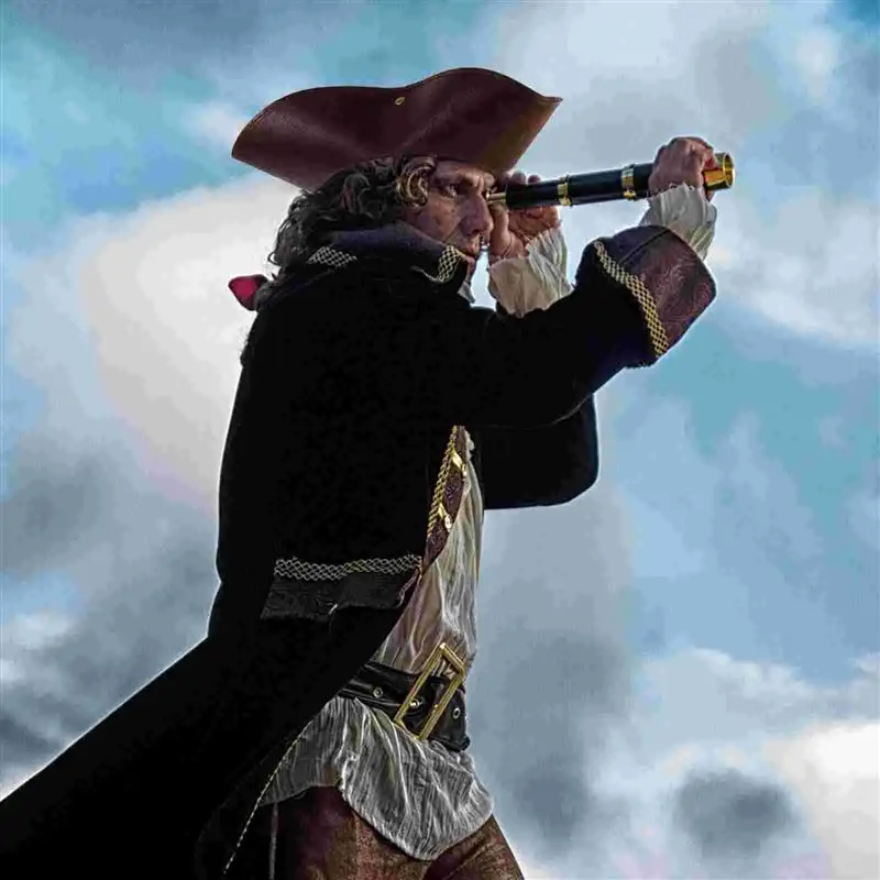 Реквизит для косплея Пиратский костюм Тематическая шляпа Украшение для вечеринки на Хэллоуин Принадлежности для выступлений Аксессуары треуголка 3
