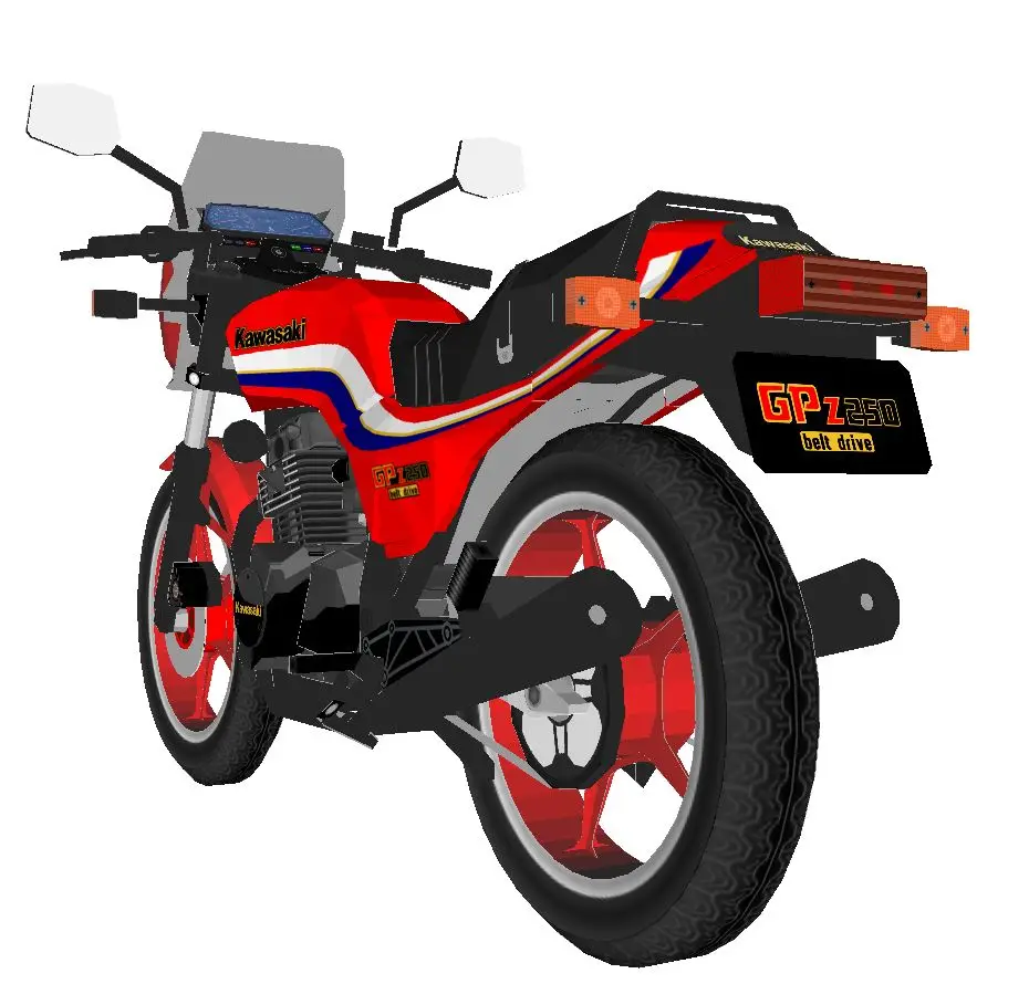 1:6 Япония Kawasaki GPZ - 750 Мотоцикл DIY Версия с мелкой линией 3D Бумажная модель 3