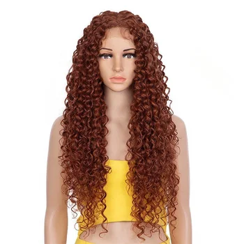 TMJD MISS Front Lace Wig женские Вьющиеся Волосы длиной 30 дюймов Из Химического Волокна Популярный Парик 2024 Года, Новинка в Европе И Америке