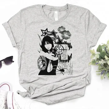 Y2k Топы футболка женская аниме топ женская манга уличная забавная одежда