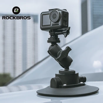 Автомобильный держатель экшн-камеры ROCKBROS для телефона, крепление на присоске, регулируемая на 360 градусов для GoPro Air   