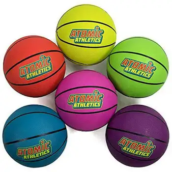 Баскетбольные мячи K-Roo Sports Atomic Athletics, неоновые резиновые для детской площадки, молодежный размер