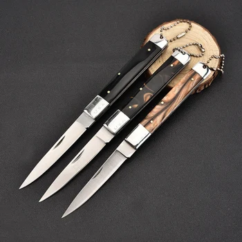 Бесплатная доставка, очень острый маленький карманный нож, большой стилет, тактический охотничий нож, деревянная ручка, уличные инструменты DEC