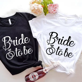 Будущая невеста, Женские футболки, Футболки для помолвки, Медового месяца, Одежда, Женская футболка, Графический топ в стиле Харадзюку, Футболка для Свадебного душа