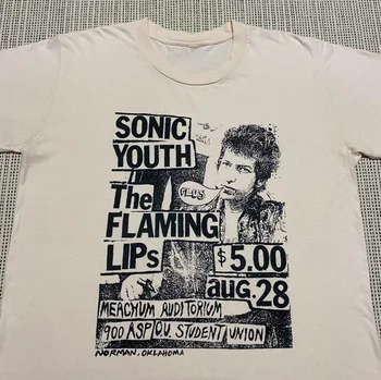 Винтажная футболка с повязкой Sonic Youth X The Flaming Lips U3102
