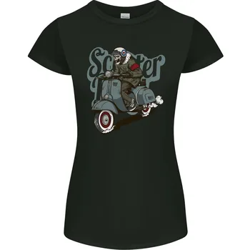 Женская футболка с длинными рукавами Scooter Skull Motorcycle MOD Biker