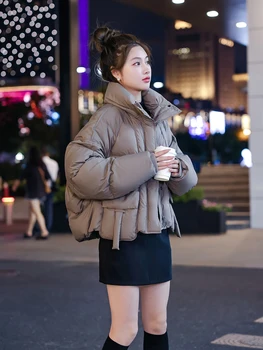 Женское короткое пальто из белого утиного пуха 90, новая зимняя мода 2023, маленькое и свободное толстое пальто