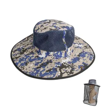 Защитная рыболовная шапочка для пчеловодства от комаров, солнцезащитная шапочка для рыбалки на открытом воздухе, шляпа с сеткой от насекомых, шляпа с защитой от пчел, шляпа с москитной сеткой
