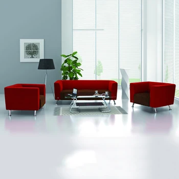 Китайский красный кожаный диван нового дизайна коммерческий офисный диван для отдыха