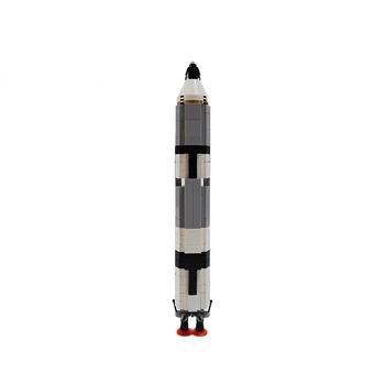 Космическая Серия MOC (Масштаб Saturn V) Gemini Titan Rocket Building Blocks Kit Идея Собрать Игрушку-Ракету Для Детей, Подарки На День Рождения