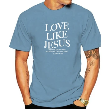 Любите, как Иисус, христианские футболки, религиозные футболки, повседневная женская одежда с коротким рукавом, уличная одежда с круглым вырезом.