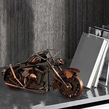 Металлическая статуэтка мотоцикла в стиле ретро, поделки, орнамент в винтажном стиле