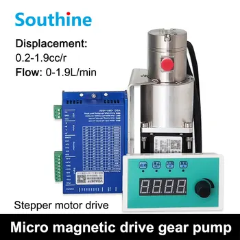 Микронасос постоянного тока с магнитным приводом, шаговый двигатель, микронасос для жидкости, вода, масло, высокоточный количественный дозирующий насос