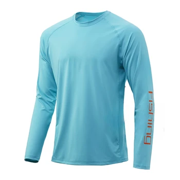 Мужская защитная рубашка Performance UPF50, Быстросохнущая солнцезащитная одежда с длинным рукавом, дышащие спортивные рубашки для рыбалки