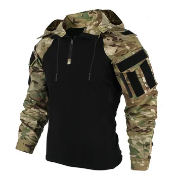 Мужские тактические рубашки HAN WILD, армейская военная камуфляжная одежда с длинным рукавом, топы, Многокамерная рубашка, одежда для пеших прогулок и охоты