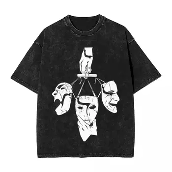 Мужские футболки Dominion Высококачественный топ y2k Hypocrisys Шведской дэт-метал группы в стиле хип-хоп, винтажная выстиранная роскошная графическая футболка