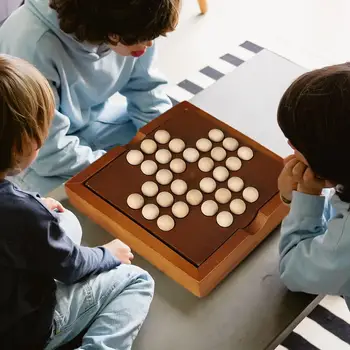 Настольная игра Solitaire, обучающая семейная игра, портативная, одиночная шахматная головоломка для взрослых