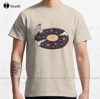 Новая классическая футболка с космическим звуком, футболки Kawaii, хлопковая футболка S-5Xl