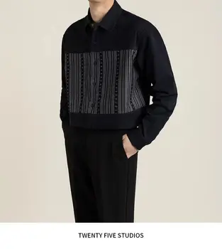 Новый мужской Свободный повседневный размерный крой, Модные Деловые повседневные рубашкиэлегантный стиль, шикарная Корейская одежда с принтом, топ-рубашки
