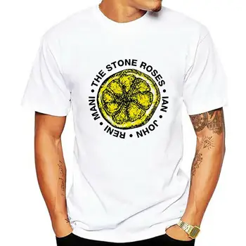 Официальная мужская белая футболка Stone Roses Lemon Names, топы большого размера, футболка
