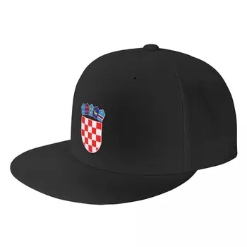 Персонализированная бейсболка с гербом Хорватии, Плоская уличная бейсболка, Женская Мужская Регулируемая шляпа для папы в стиле хип-хоп.