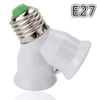 Прикрутите E27 Светодиодную Базовую Лампу с Цоколем E27 к Адаптеру 2-E27 Splitter HOT