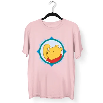 Пух Измеряет Рост Универсальная Женская футболка Цветная Повседневная С Коротким Рукавом Модная Харадзюку Хипстерская Футболка Disney Cool Harajuku Tshirt